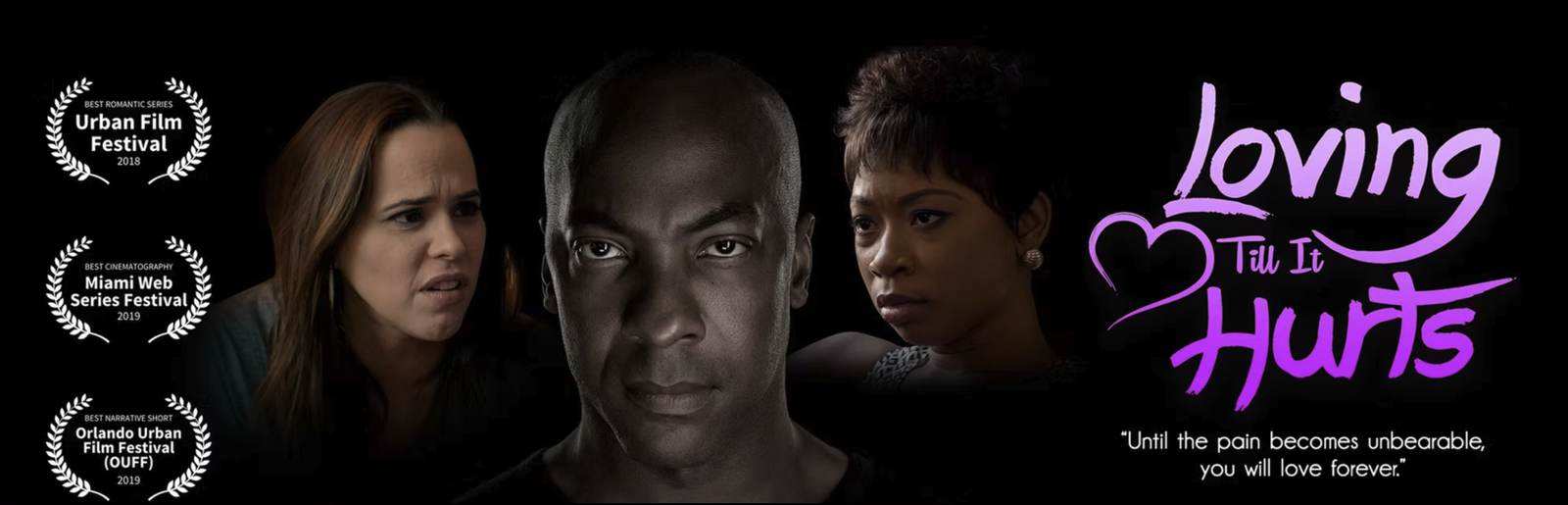 Loving Till It Hurts banner — award-winning series starring Mary Farah, Wil J. Jackson and Shawntaria Franklin. Watch free on Tubi