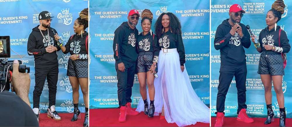 Queen’s King Movement premiere red carpet — cast and supporters in Queen’s King hoodies